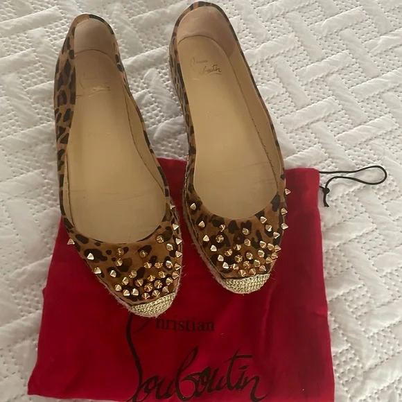 Christian louboutin leopard hot sale flats